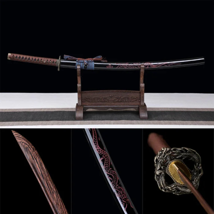 Black Dragon Wood Katana