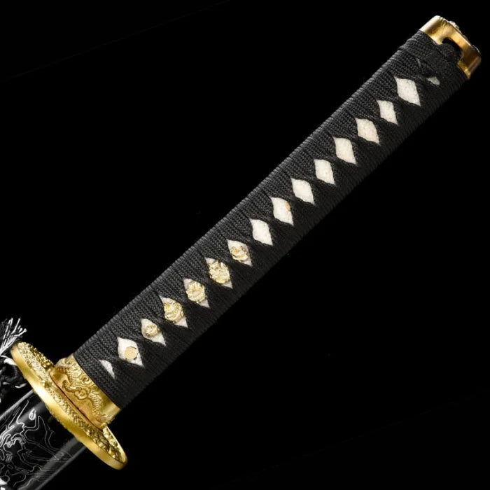 Black and Gold Dragon Katana