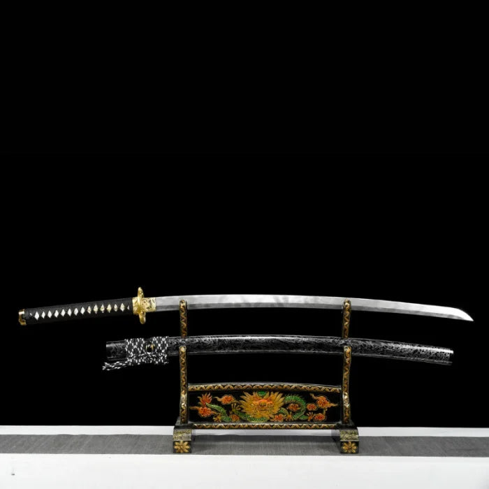 Black and Gold Dragon Katana