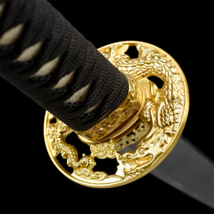 Black and Gold Dragon Katana