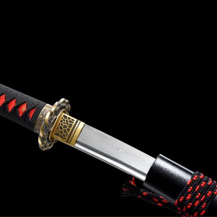 Black and Red Wakizashi