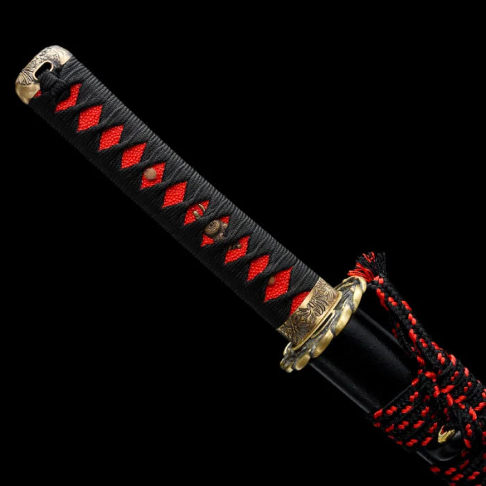 Black and Red Wakizashi