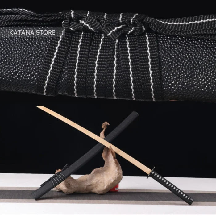 Black wooden katana