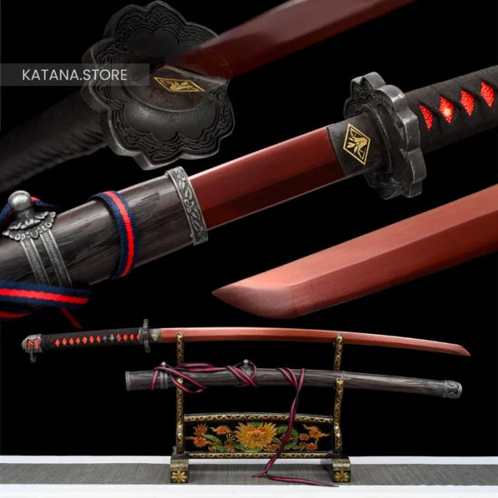 Dark red katana