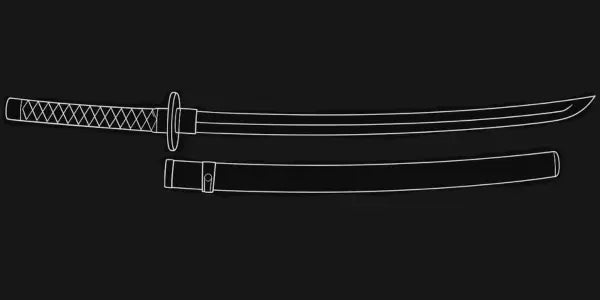 katana sword with saya icon
