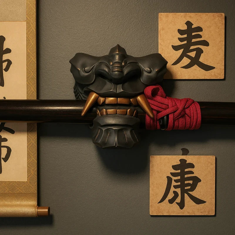 Oni Mask Sword Wall Display