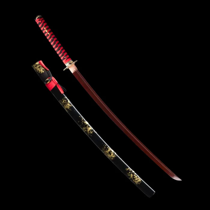 Red Damascus Katana