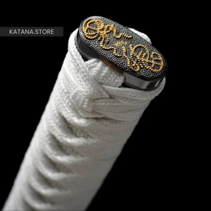 White and gold katana