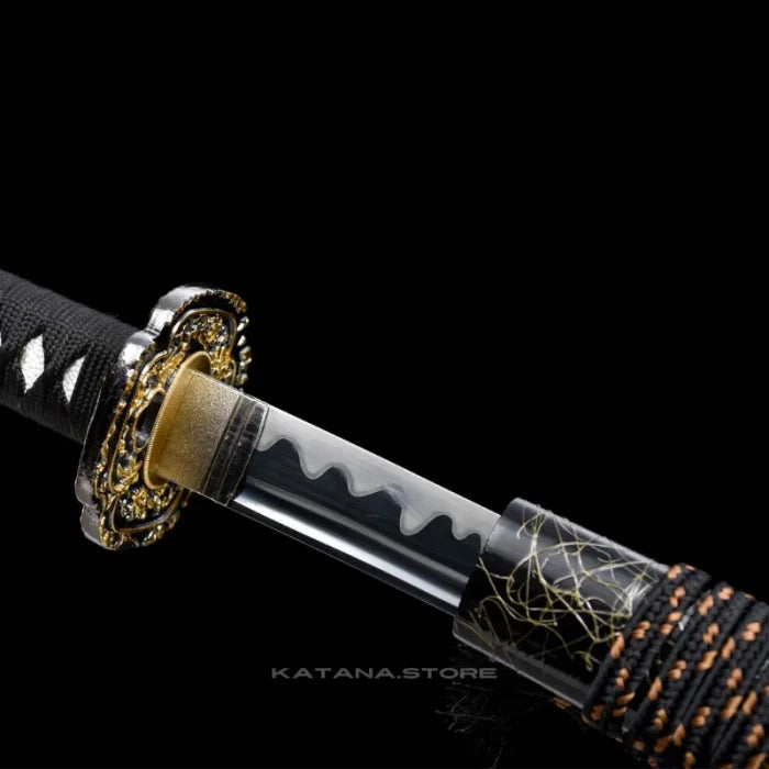 Black Handle Gold Guard Katana