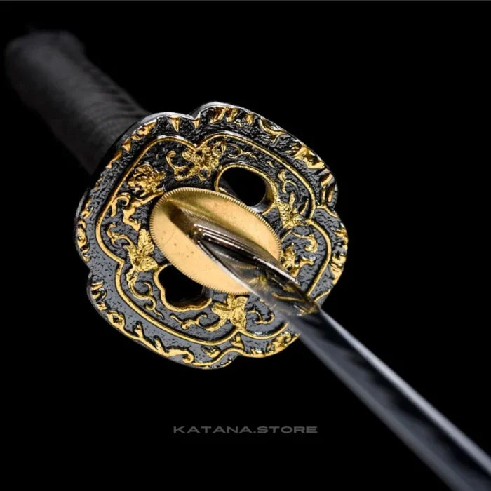 Black Handle Gold Guard Katana