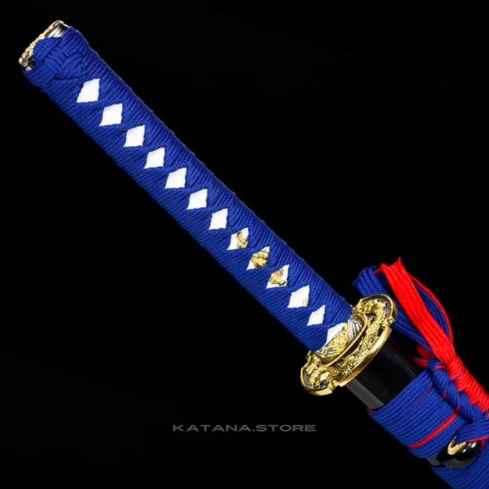 Black Katana with Gold Dragon