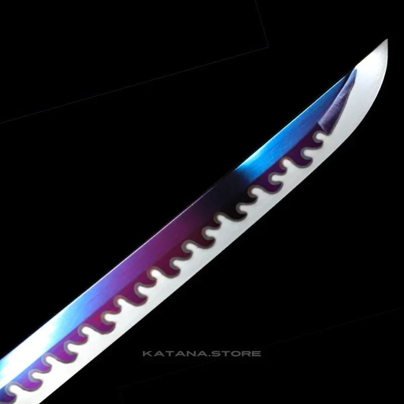 Black Purple and Silver Katana Sword