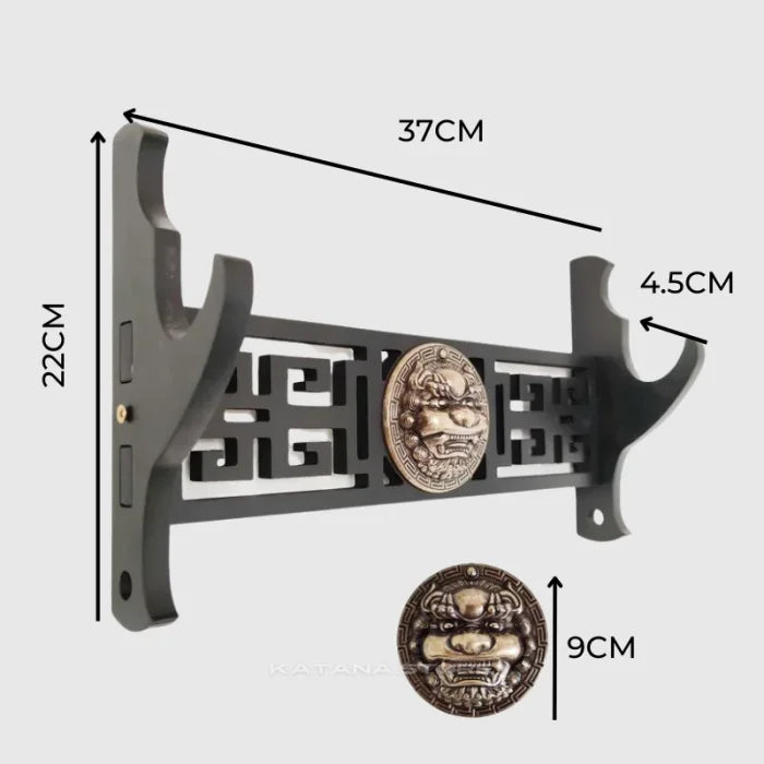 Gancio Spada Samurai Ksvaye Porta Katana Da Parete - Supporto Legno Per Spade Samurai E Collezioni Gancio Regolabile Per Spade - Foto 4